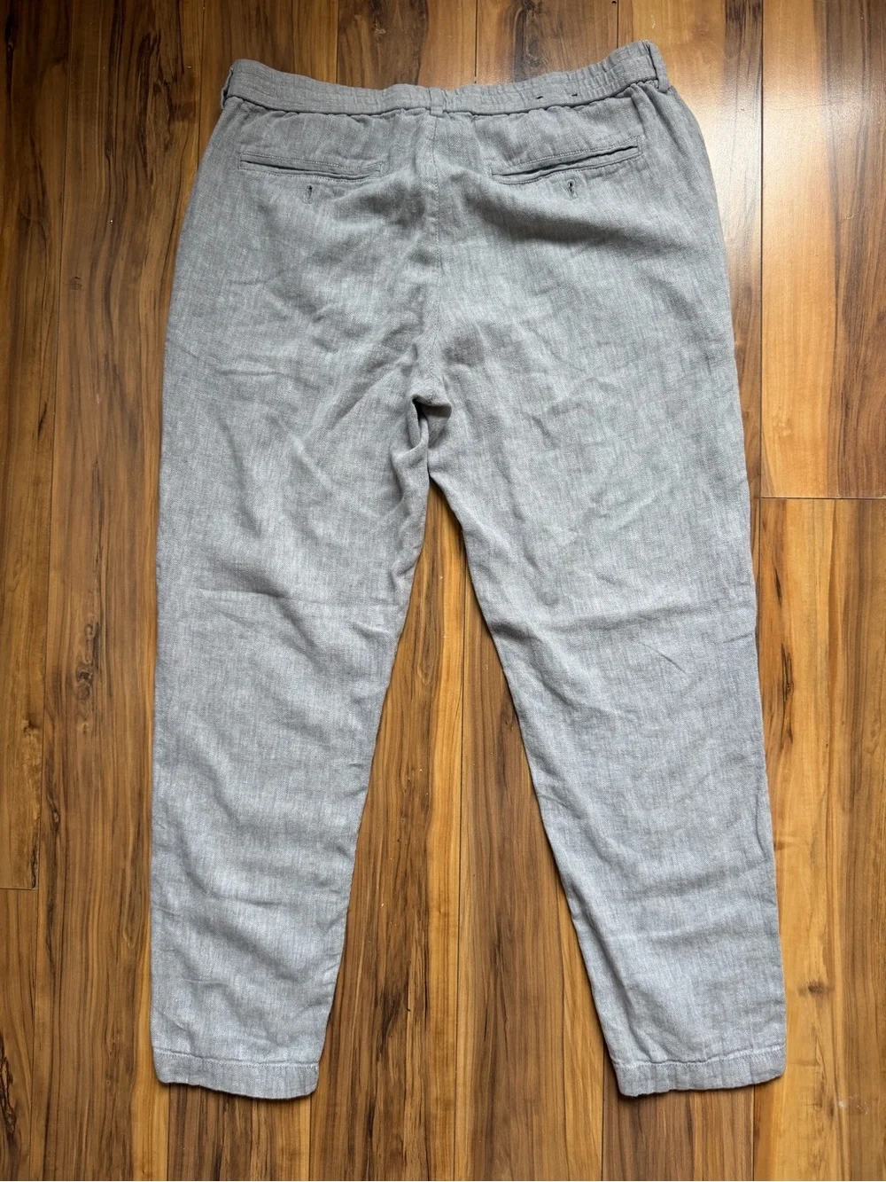 Banana Republic Light Gray Men's linen -Cotton Blend Trousers